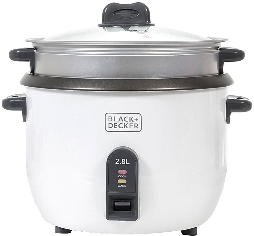 Black + Decker Rice Cooker, 2.8 Liter, 1100 Watt, White - RC2850