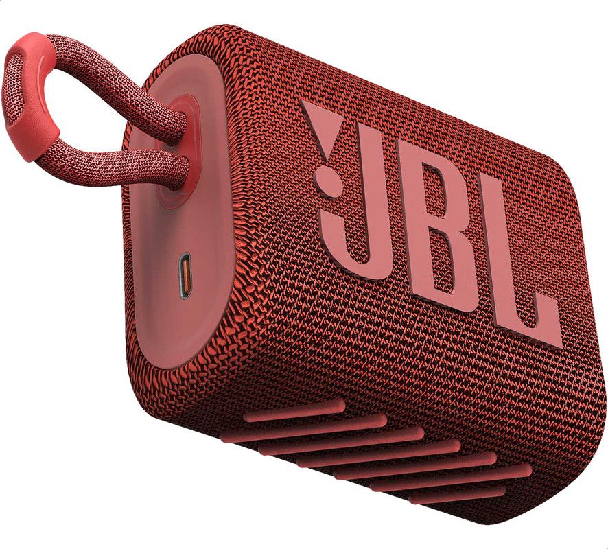 JBL GO 3 Portable Bluetooth Speaker, Red - JBLGO3RED