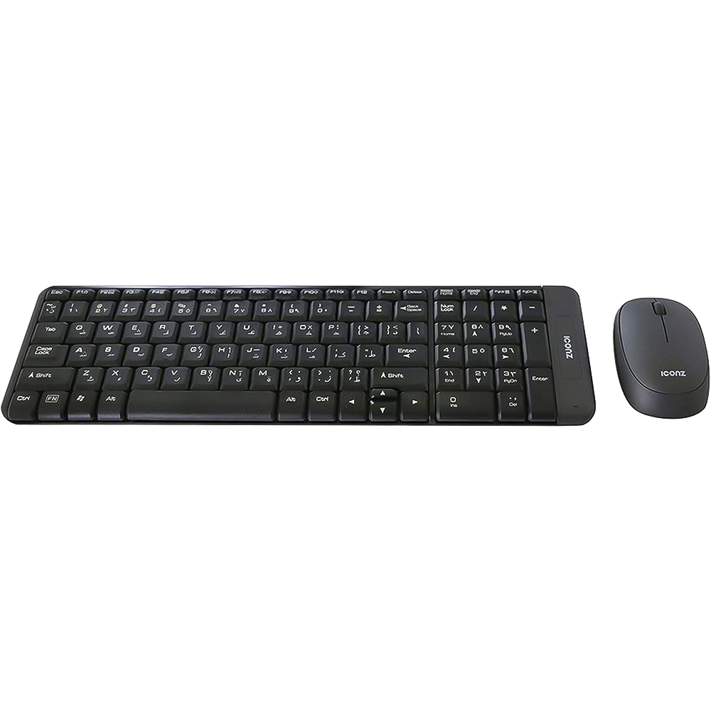 Iconz Wireless Keyboard and Mouse, Black - WCB01
