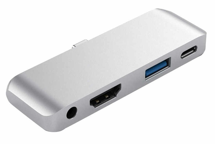 Keendex Type-C USB Hub, 4 Ports, Silver - KX2284
