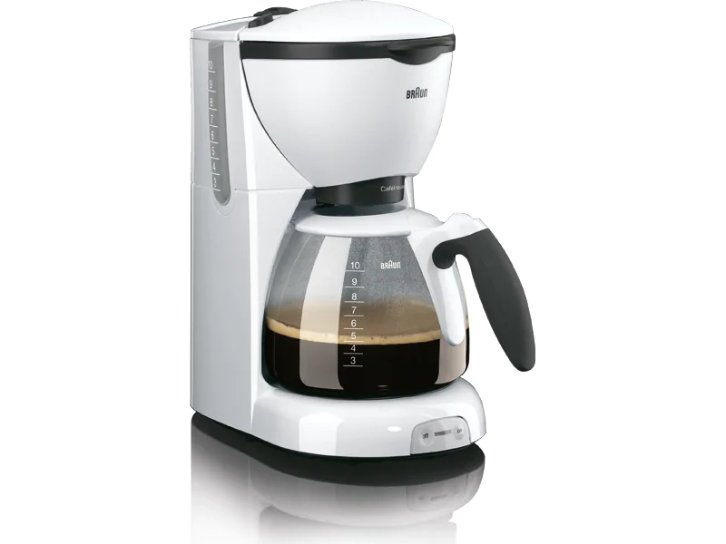 Braun CaféHouse Pure Aroma Coffee Maker, 1000 Watt, White - KF520
