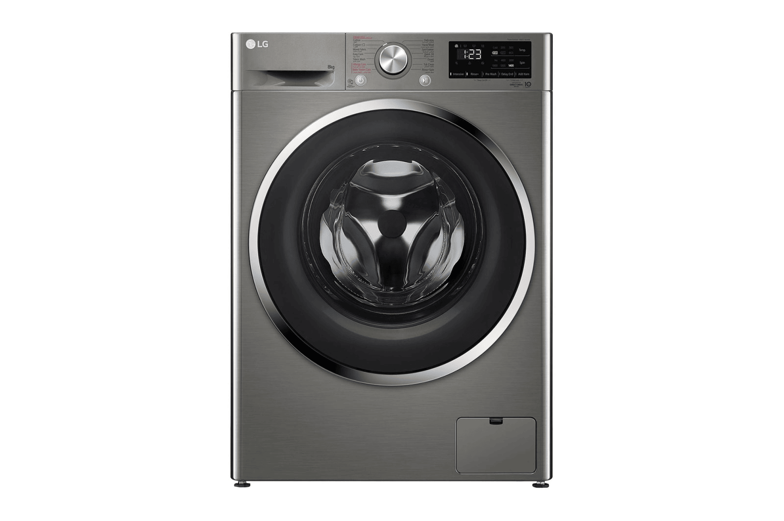 LG Vivace Front Load Inverter Washing Machine, 8KG, Silver - F4R3TYGCP