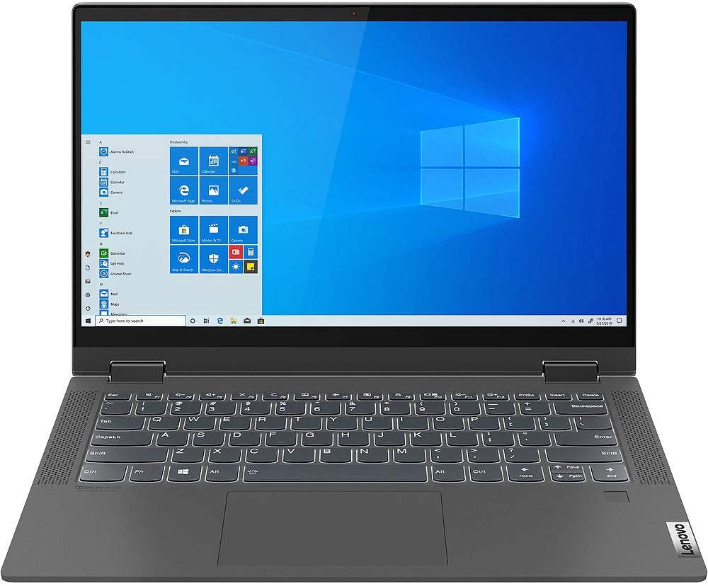 Lenovo IdeaPad Flex 5 Laptop, Intel Core i7-1255U, 14 Inch WUXGA Touchscreen, 512GB SSD, 8GB RAM, Intel Iris XE Graphics, Windows 11 - Storm Grey