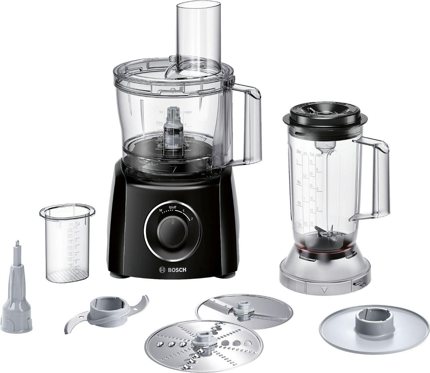 Bosch MultiTalent 3 Food Processor, 800 Watt, Black - MCM3201B