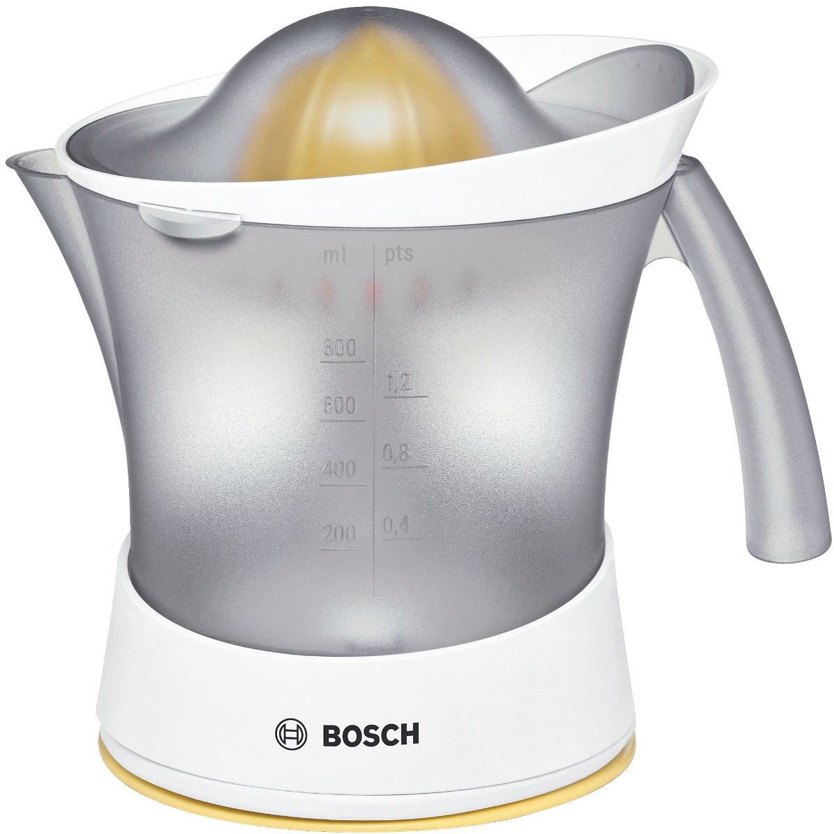 Bosch Vita Press Electric Citrus Juicer, 25 Watt, 800 ml, White - MCP3500N