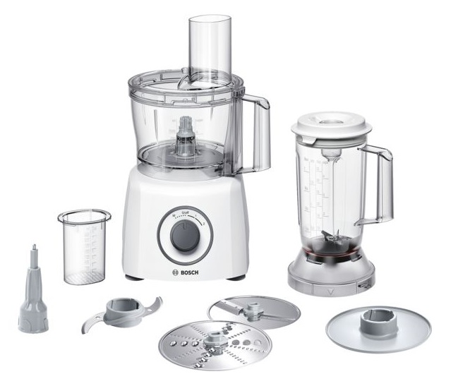 Bosch MultiTalent 3 Food Processor, 800 Watt, White - MCM3200W