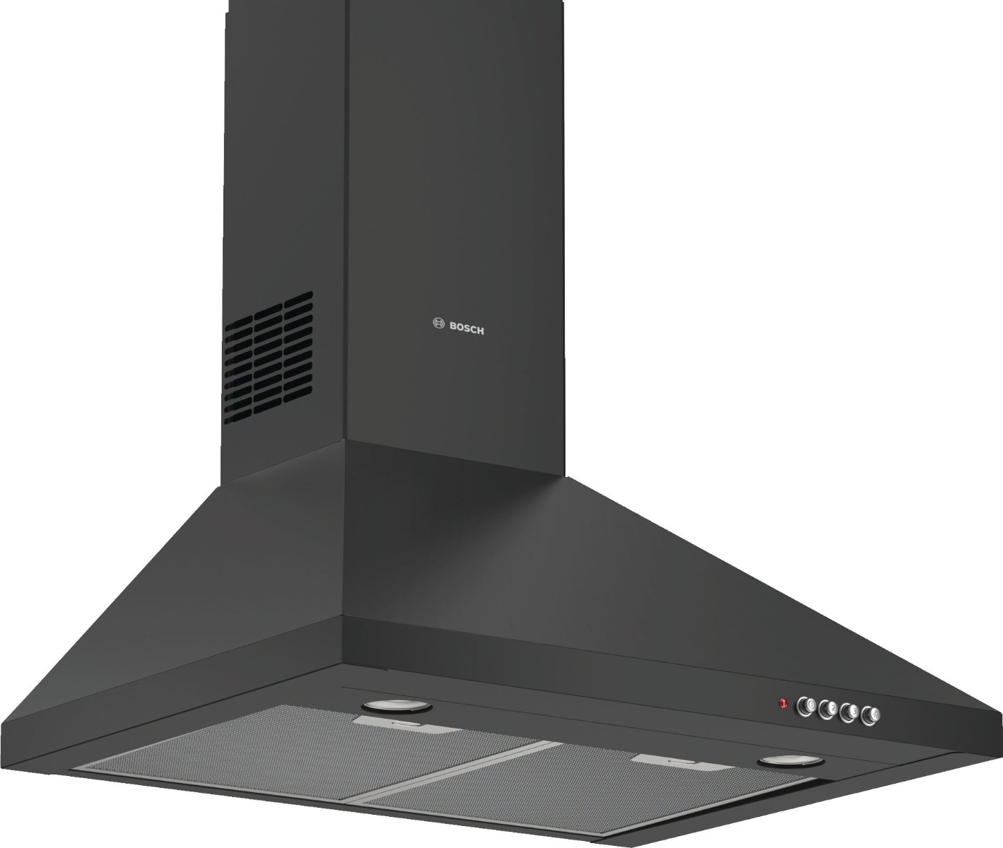 Bosch Wall Mounted Hood with Chimney, 60 cm, Black - DWP64CC60Z