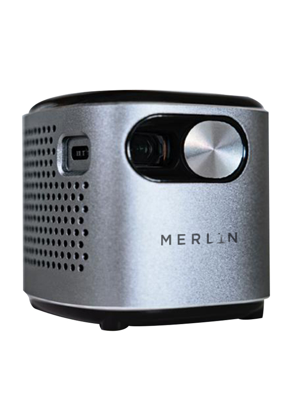Merlin Cube Mini Projector, 854x480 Resolution - Silver