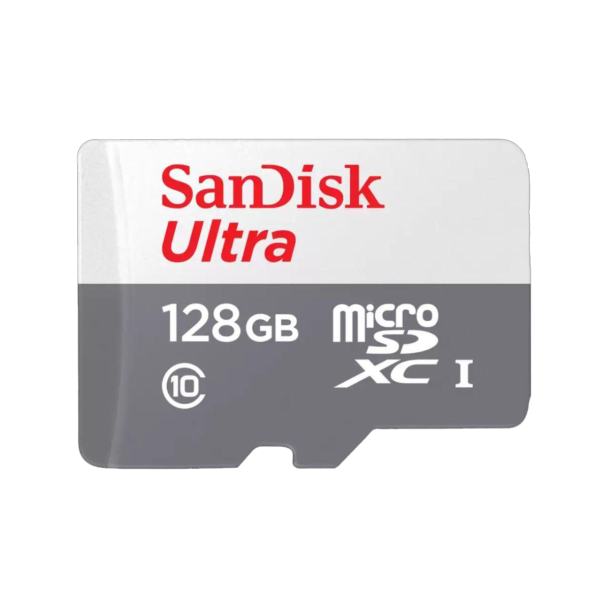 بطاقة ذاكرة ميكرو SDXC UHS-I سانديسك الترا، 128 جيجا - SDSQUNR-128G-GN3MA