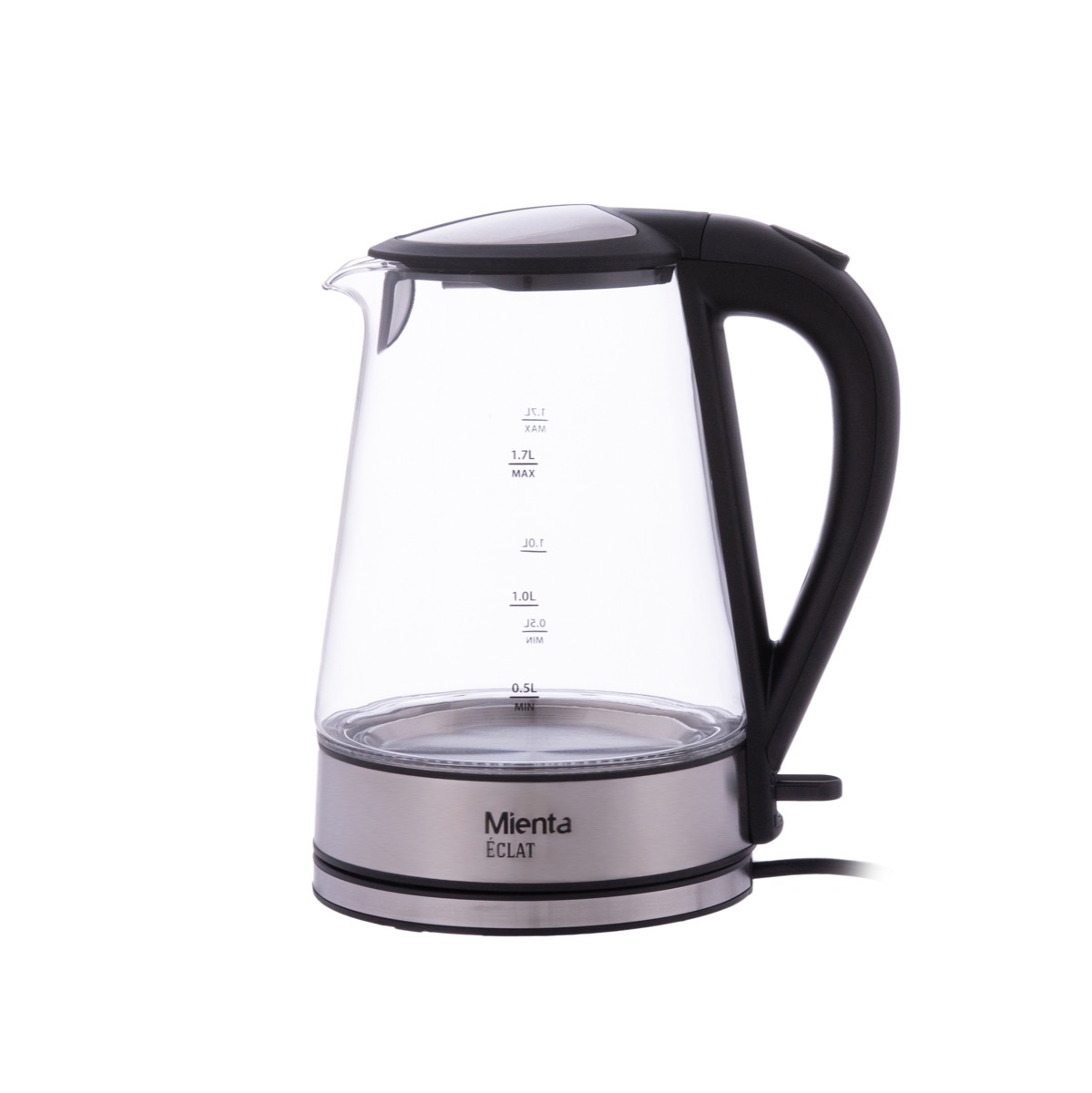 Mienta Eclat Electric Kettle, 1.7 Liters, 2150 Watt, Transparent- EK201320A