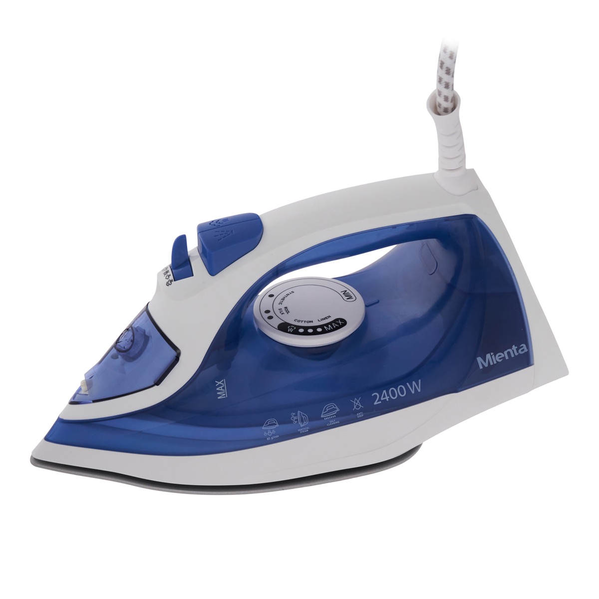 Mienta Steam Iron, 2400 Watt, Blue and White - SI181109A