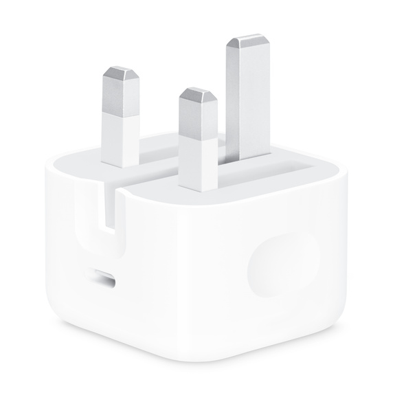 Apple Power Adapter, 20 Watt, USB Type-C, White - MHJF3B-A with USB-C To Lightning Cable, 2 Meters, White - MKQ42ZM-A