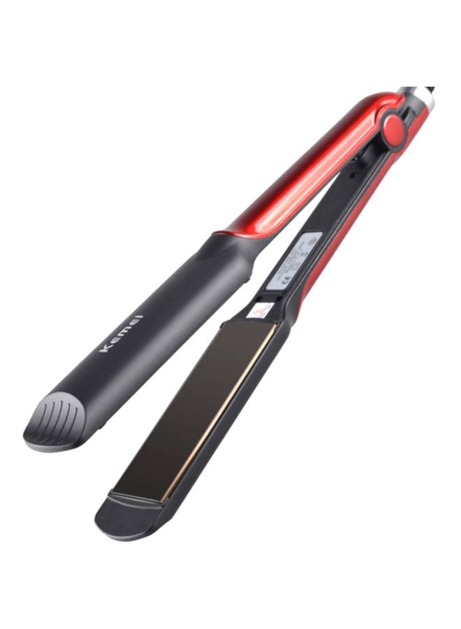 Kemei Hair Straightener, Black and Red - KM-531