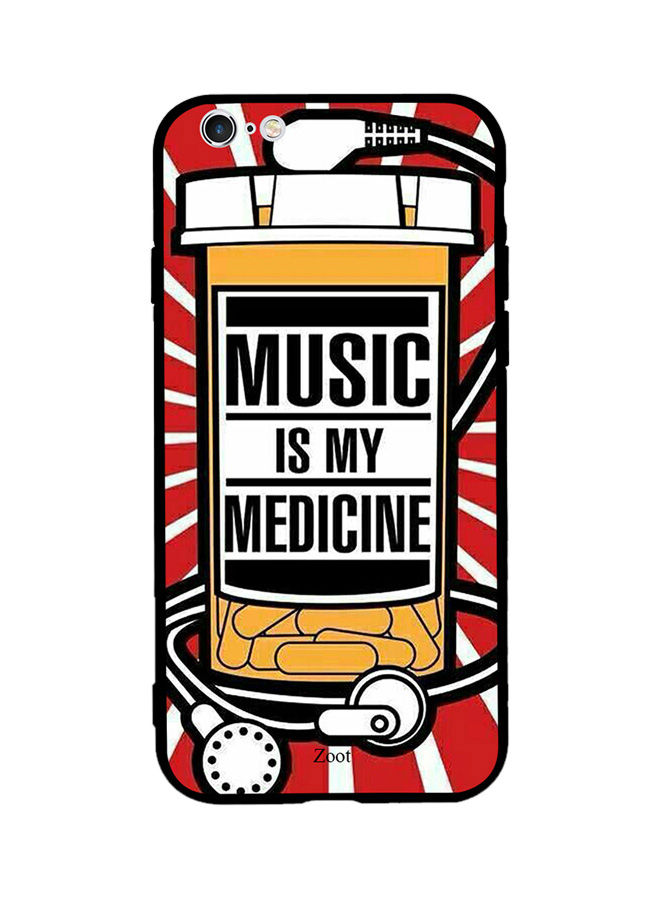 جراب ظهر زوت بطبعة عبارة Music Is My Medicine ل ايفون 6 بلس