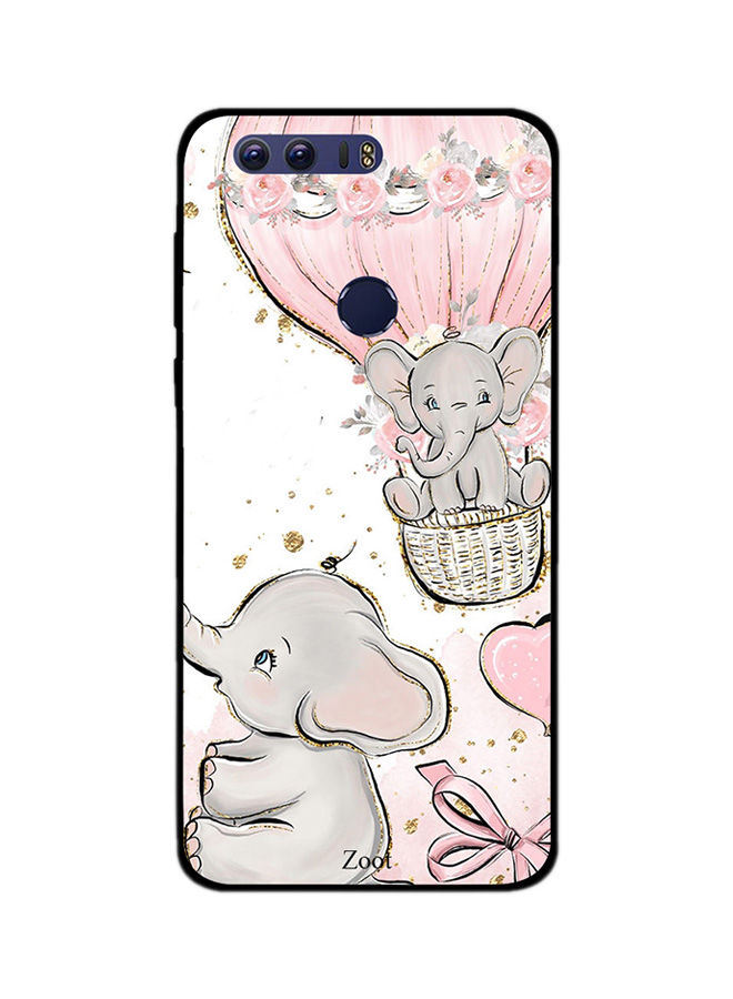 Zoot Baby Elephant Printed Back Cover For Honor 8 , Pink And Grey