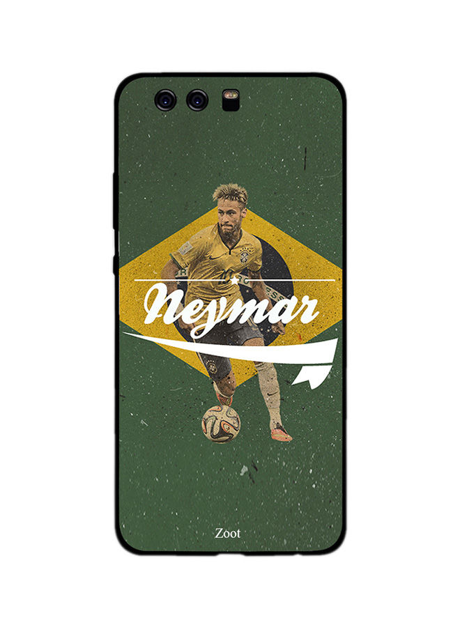جراب ظهر زووت بطبعة Neymar لهواوي P10 بلس ، اصفر واخضر