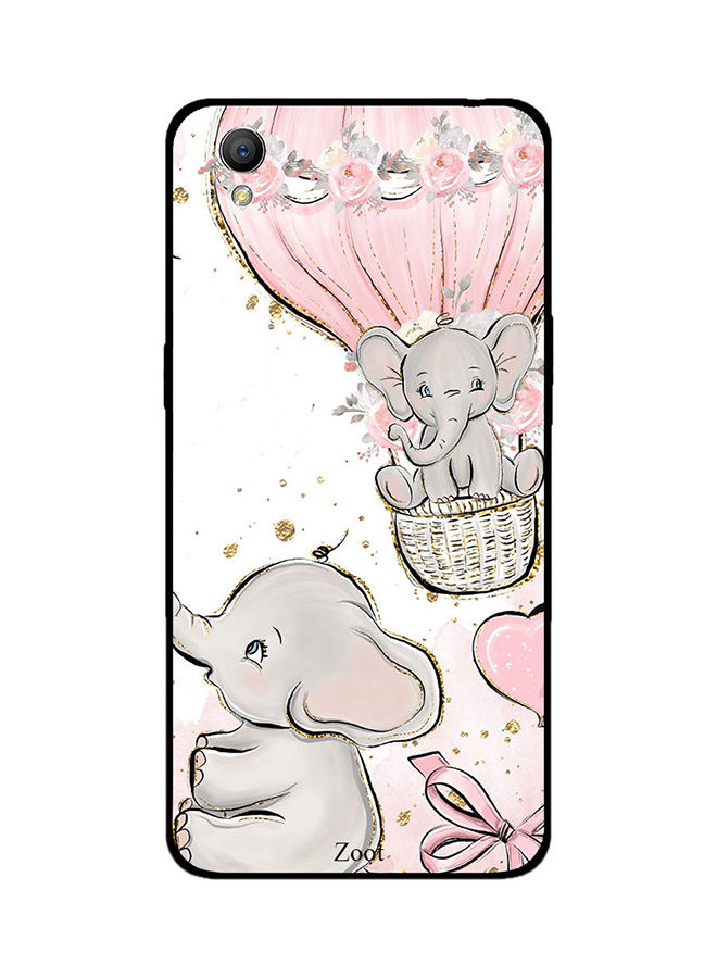 Zoot Baby Elephant Printed Back Cover For Oppo A37 , Pink And Grey
