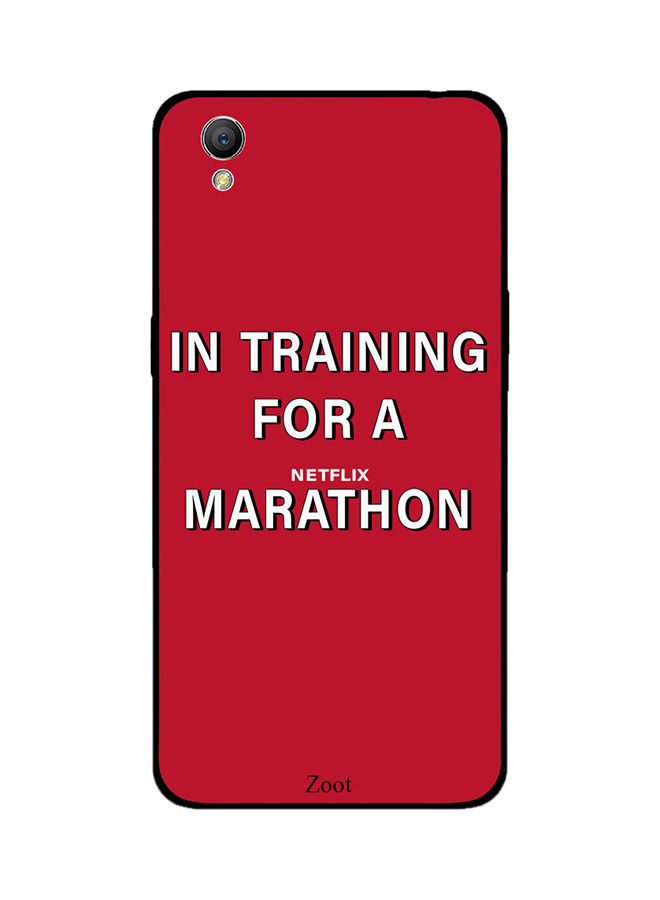 جراب ظهر زوت بلاستيك بطبعة عبارة In Training For A Netflix Marathon لاوبو A37