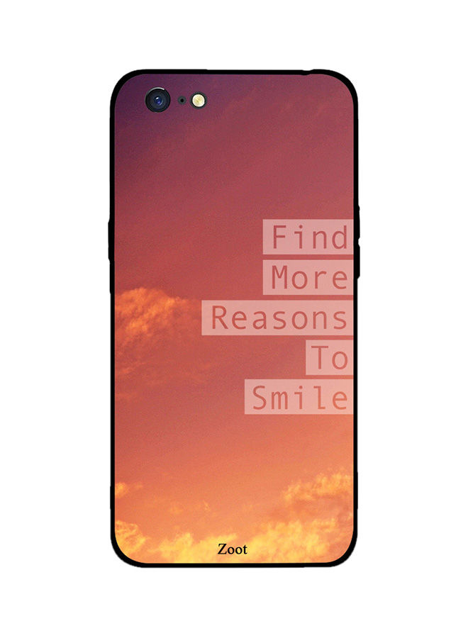 Zoot Find More Reasons To Smile Printed Back Cover For Oppo A71 , Orange