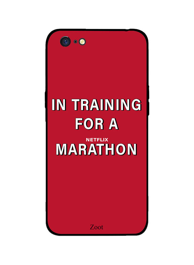 جراب ظهر بلاستيك زوت بطبعة عبارة In Training For A Netflix Marathon لاوبو A71