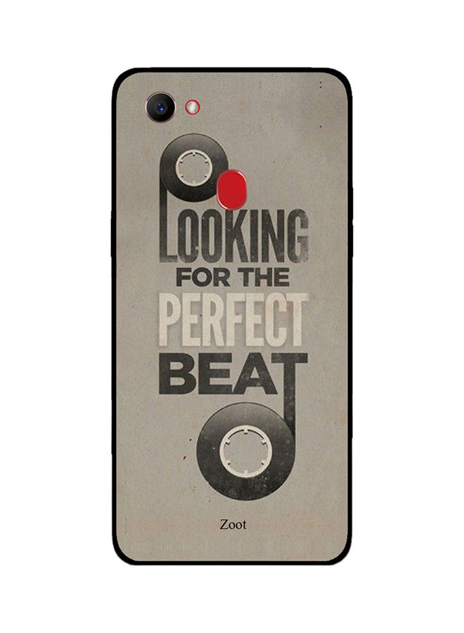 Zoot Looking For Perfect Beat Printed Back Cover For Oppo F5 , Grey And Black