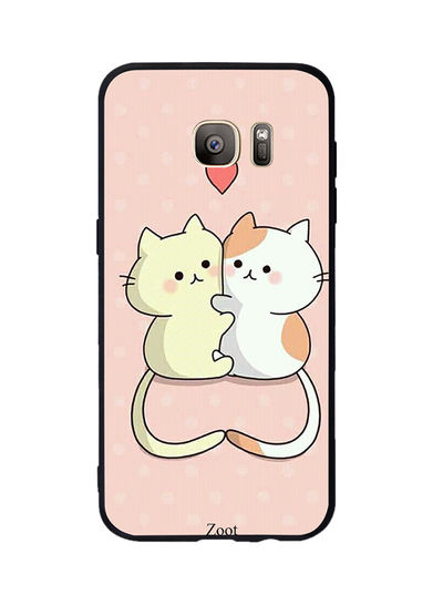 Zoot Cat Couple Pattern Back Cover for Samsung Galaxy S7- Multi Color