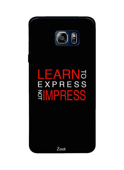 Zoot Learn To Express Not Impress pattern Sticker for Samsung Galaxy Note 5 - Black and Red