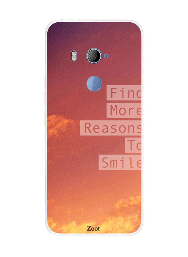 Zoot Find More Reasons To Smile Printed Back Cover For Htc U11 Plus , Orange
