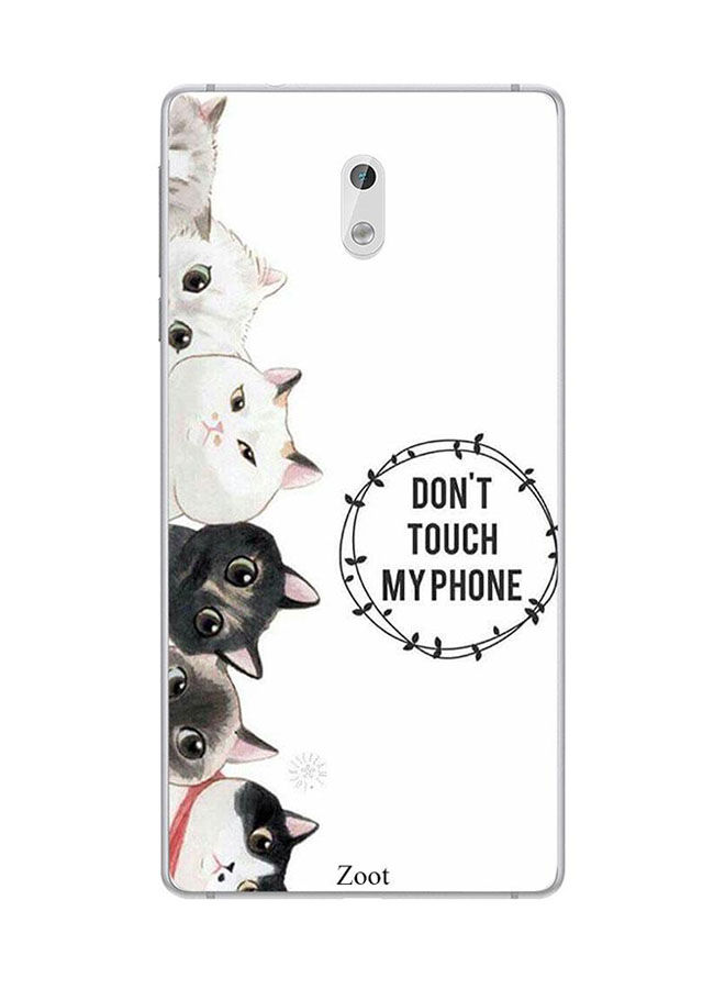 جراب ظهر زوت بطبعة عبارة Cats Dont Touch My Phone لنوكيا 3 