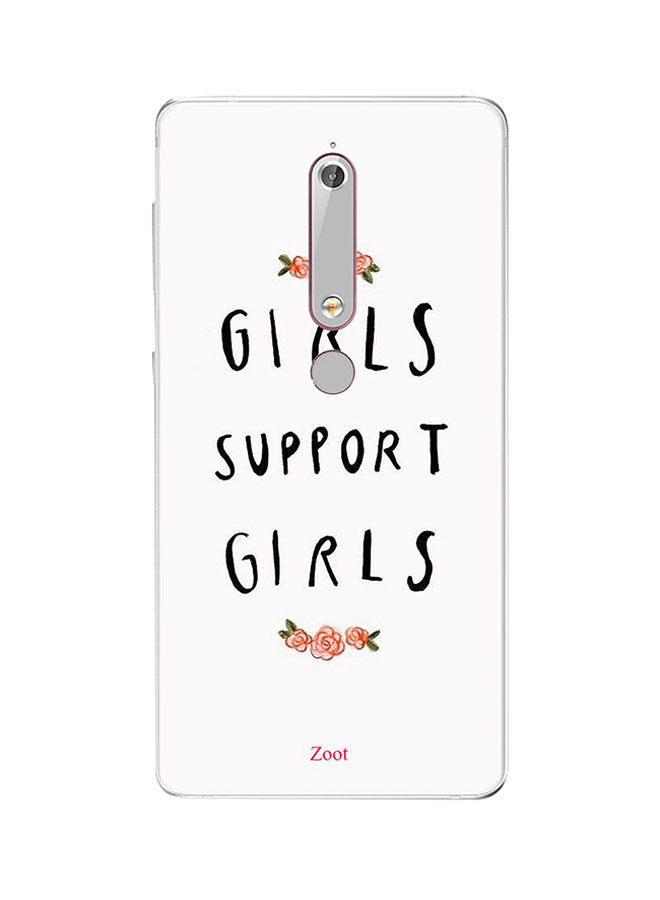 لاصقة زوت بطبعة عبارة Girls Support Girls لنوكيا 6(2018)