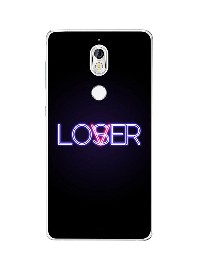 جراب ظهر زووت بطبعة Lover Or Loser لنوكيا 7 ، اسود و بنفسجى