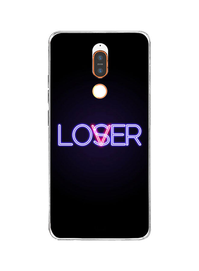 جراب ظهر زووت بطبعة Lover Or Loser لنوكيا X6 2018 ، اسود وبنفسجي