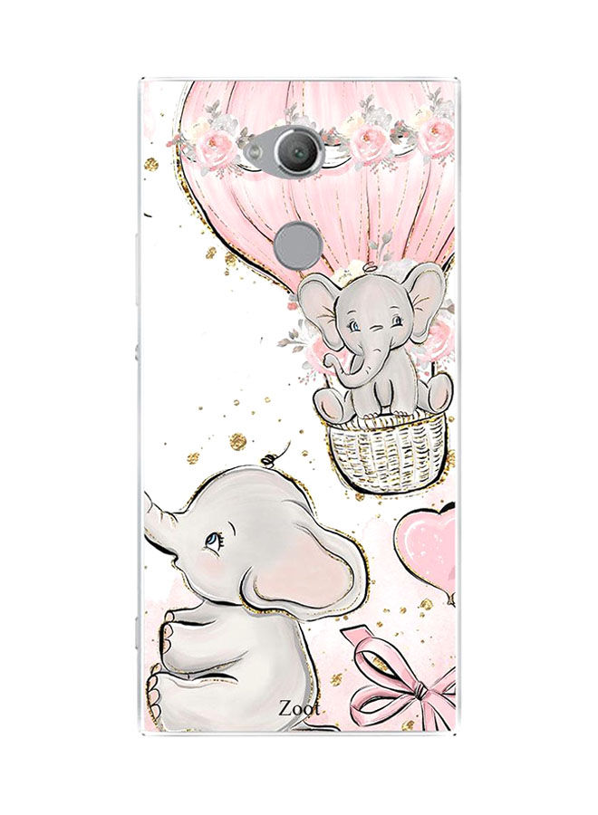 Zoot Baby Elephant Printed Skin For Sony Xperia Xa2 Ultra , Pink And Grey