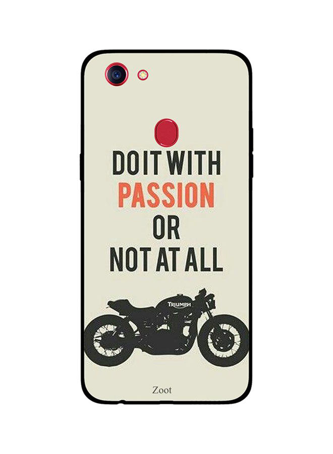 جراب ظهر زوت بلاستيك بطبعة عبارة Do It With Passion Or Not At All لاوبو F5