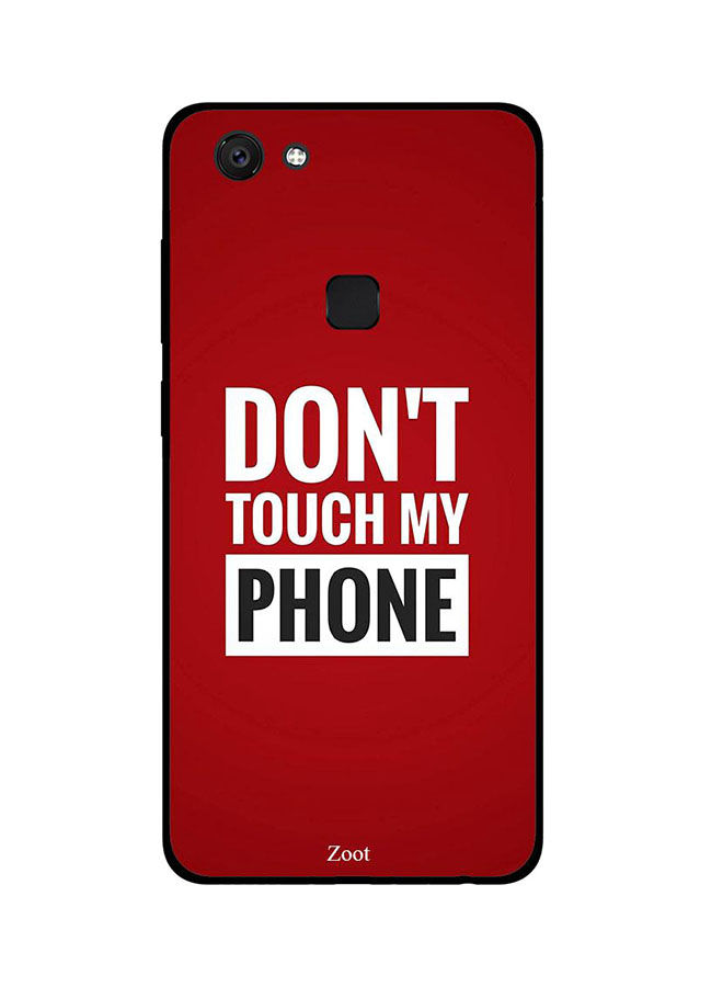 جراب ظهر زووت بطبعة Don'T Touch My Phone لفيفو V7 ، احمر وابيض