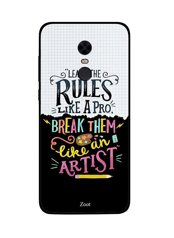 Zoot TPU Learn The Rules Like A Pro Printed Back Cover For Xiaomi Redmi Note 5