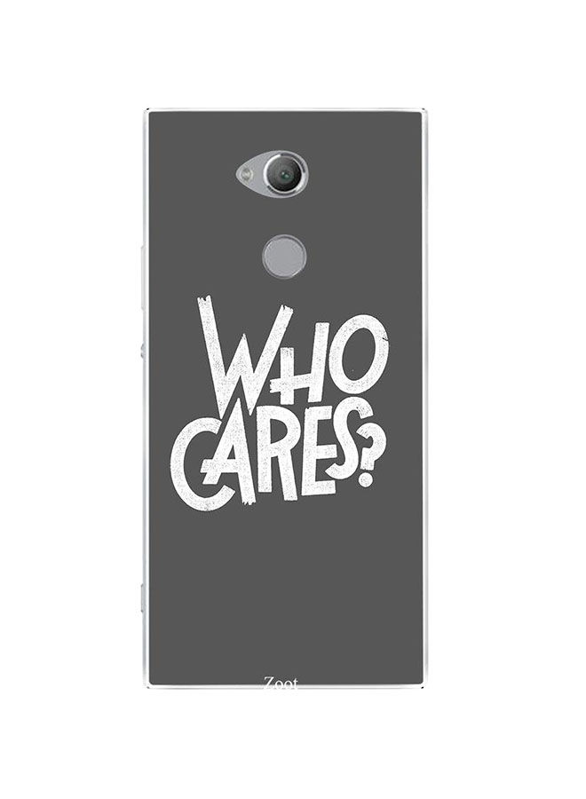 Zoot Who Cares? Printed Back Cover For Sony Xperia Xa2 , Grey And White
