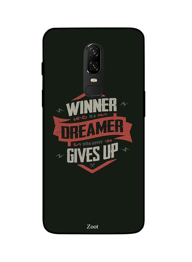 لاصقة زوت بطبعة عبارة Winner Is A Dreamer Who Never Gives Up لون بلس 6