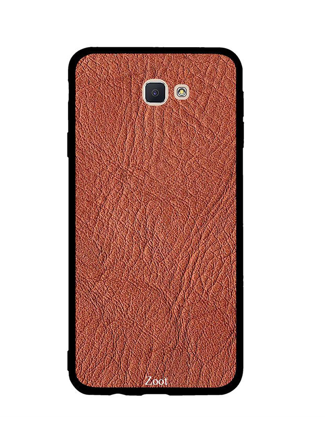Zoot Folded Leather Pattern Printed Back Cover For Samsung Galaxy J7 Prime , Brown