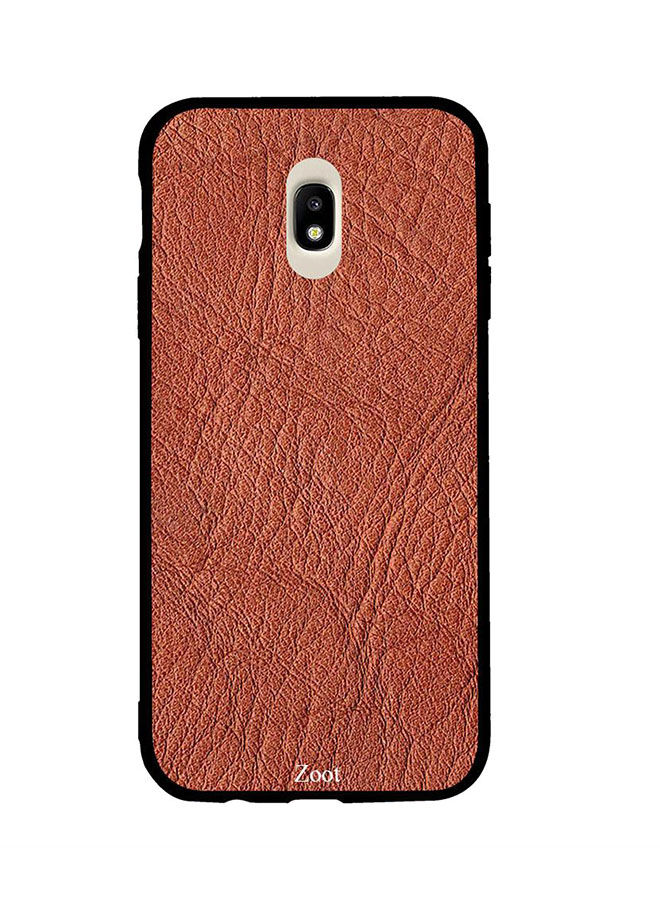 Zoot Folded Leather Pattern Printed Back Cover For Samsung Galaxy J7 Pro , Brown