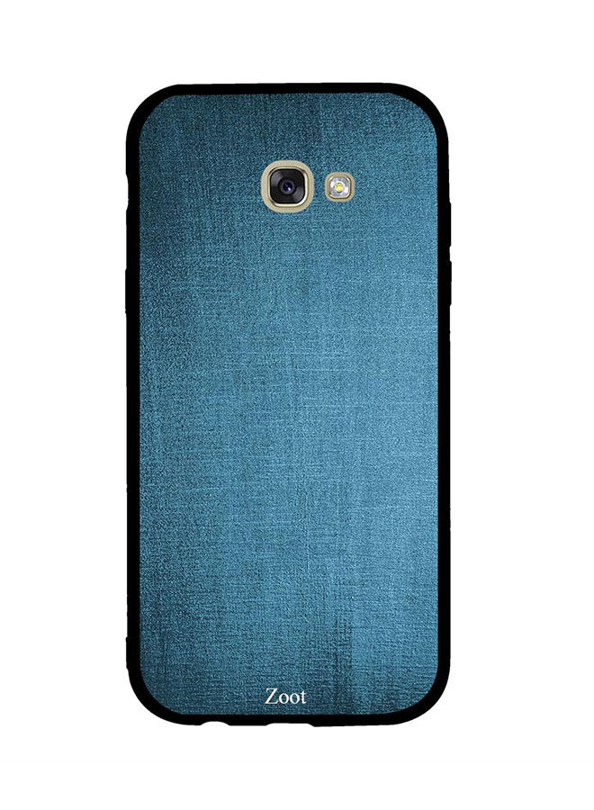 لاصقة زوت بتصميم قماش ازرق لسامسونج جالكسي A7 2017