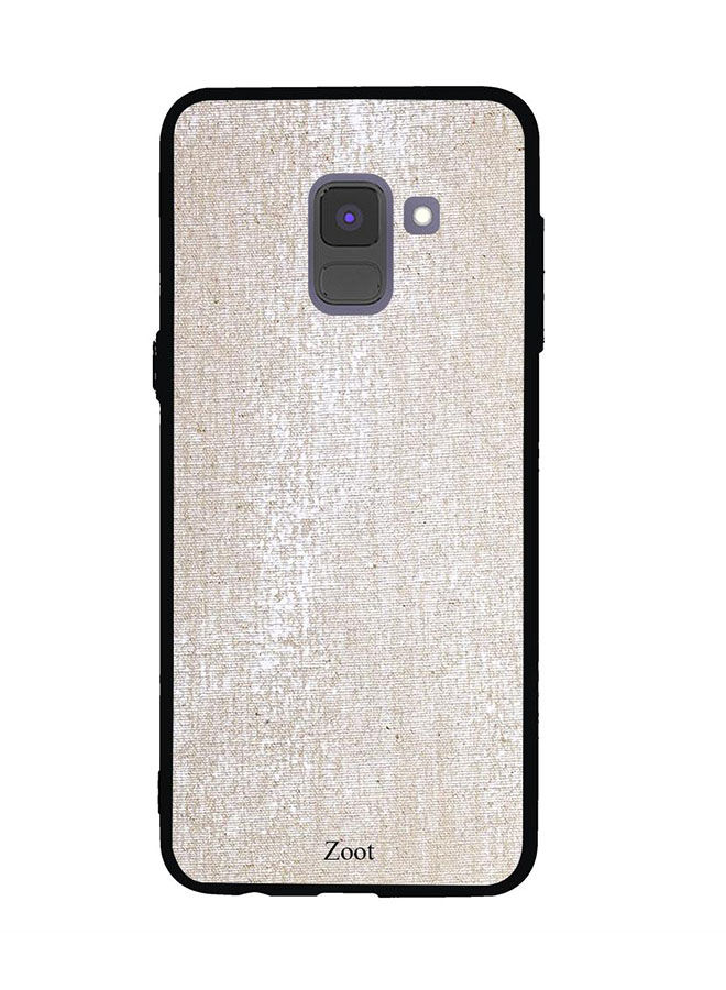 Zoot Cream And White Cotton Printed Back Cover For Samsung Galaxy A8 Plus