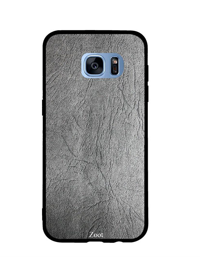 Zoot Dark Grey Leather Pattern Back Cover For Samsung Galaxy S7 Edge