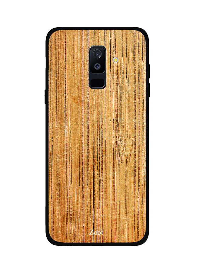 Zoot Wooden Pattern Printed Back Cover For Samsung Galaxy A6 Plus , Yellow And Light Brown