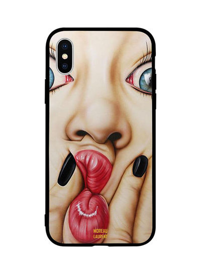 Moreau Laurent Whistling With Lips Pattern Skin for iPhone XS Max- Multi Color