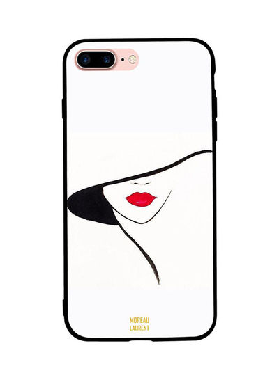 Moreau Laurent Red Lips And Hat Pattern Skin for iPhone 8 Plus- Multi Color