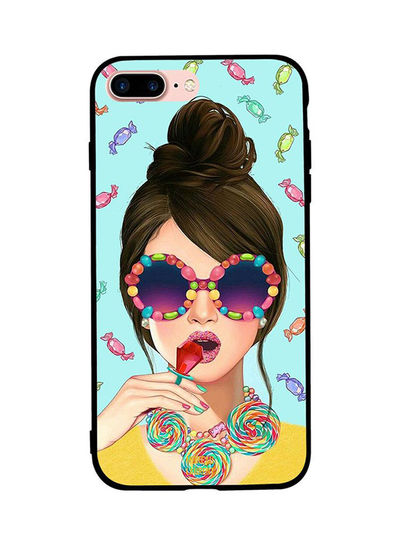 Moreau Laurent Stylish Girl Pattern Back Cover for iPhone 8 Plus- Multi Color