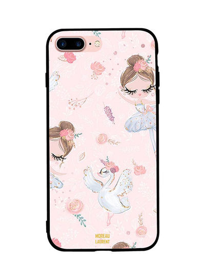 Moreau Laurent Doly Girl And Flowers Pattern Back Cover for iPhone 7 Plus- Multi Color