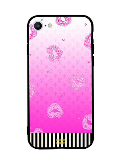 Moreau Laurent Pink Glitter Love Lips pattern Sticker for Apple iPhone 6S - Pink