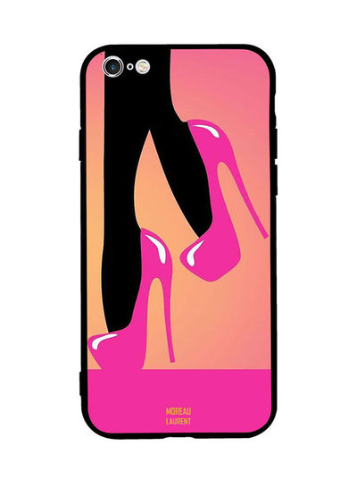 Moreau Laurent Pink Shoes pattern Back Cover for Apple iPhone 6 Plus - Pink and Black